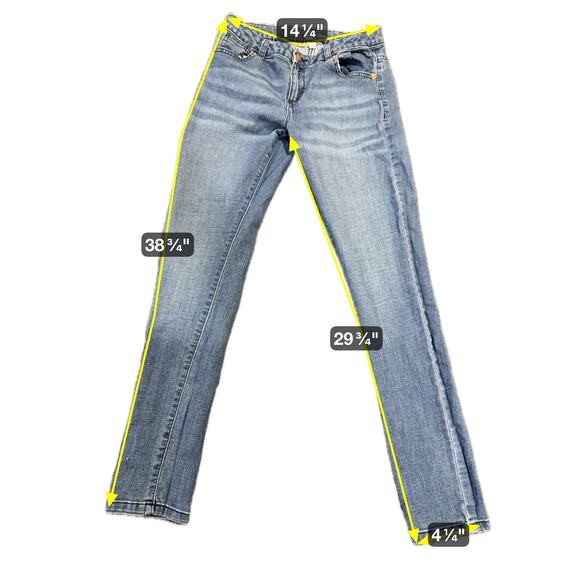Wonder Nation Girls Skinny Mid Rise Jeans Blue Denim Cotton Blend - SIZE 16 - Picture 3 of 10